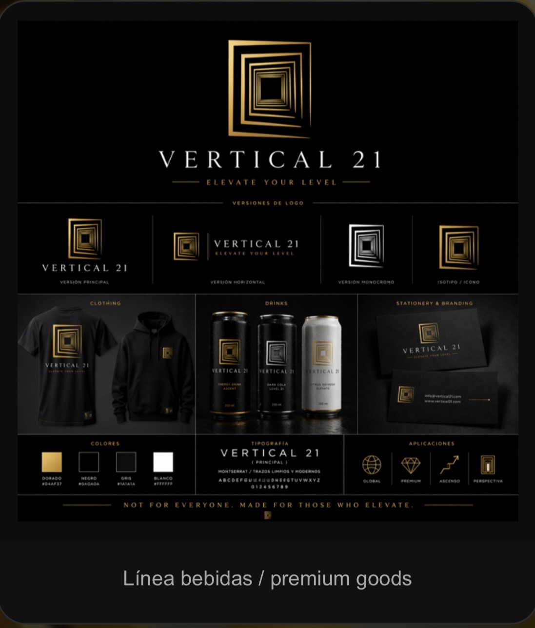 Línea bebidas / premium goods