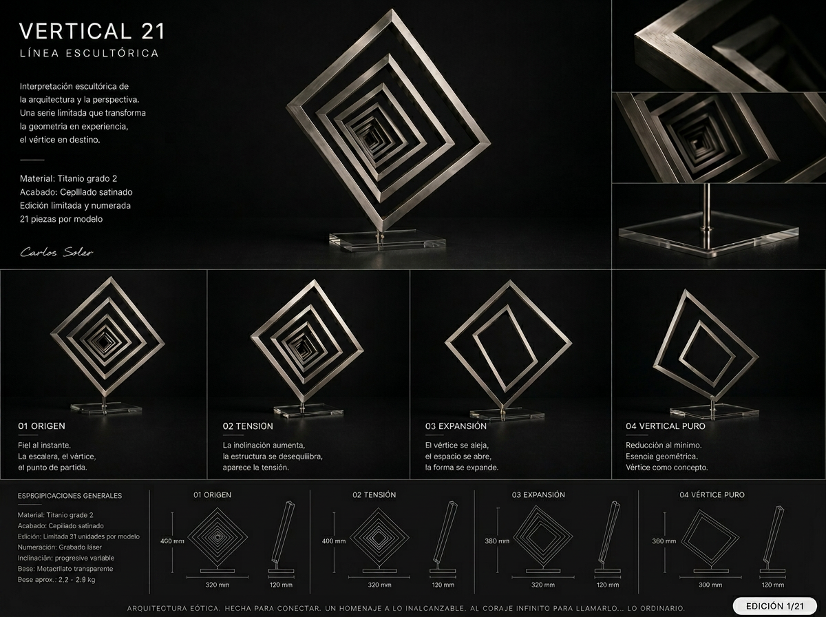 Vertical 21 · Línea escultórica — ficha completa